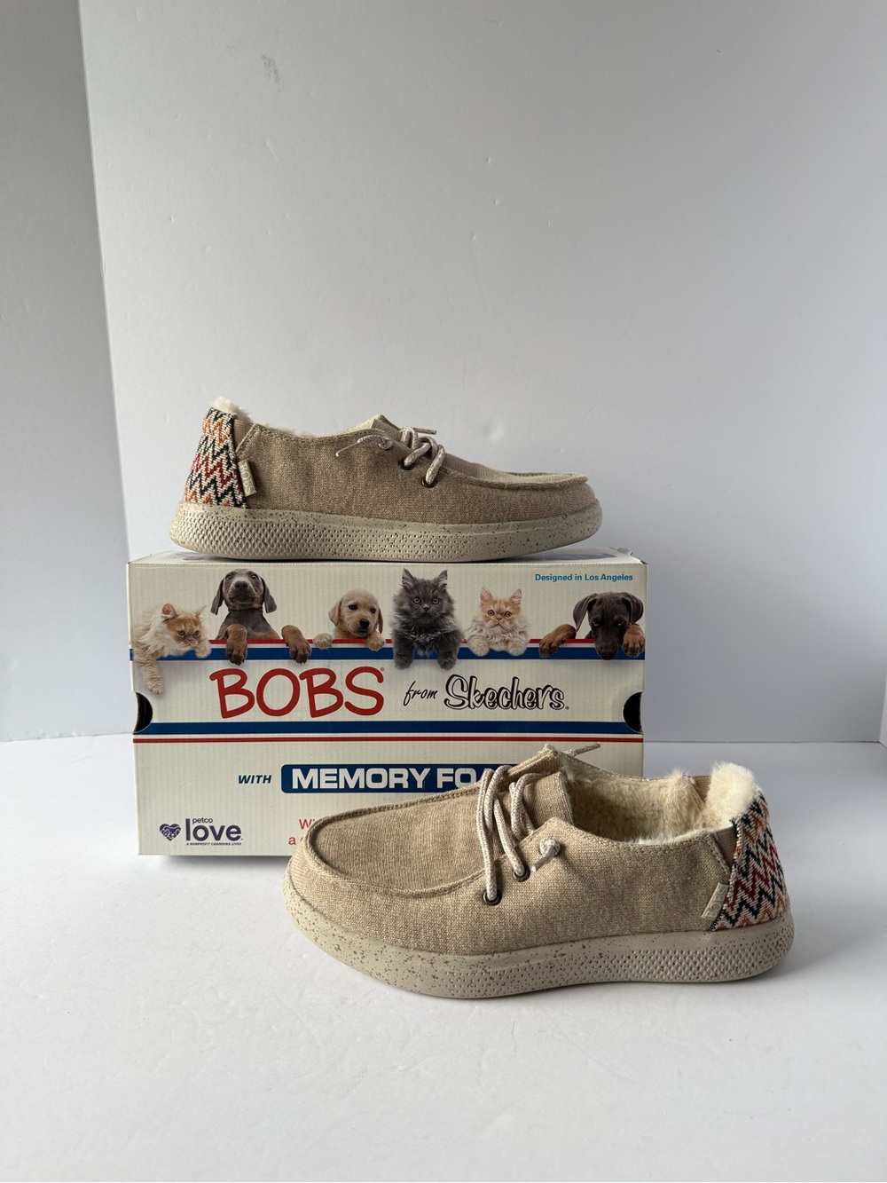 Skechers Bobs Skipper Cozyville Shoes  Slip-on Lined Taupe Women’s Size 8 New